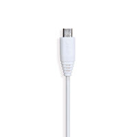 GEAR Laddkabel MicroUSB to USB-A 1m Vit Rund Kabel