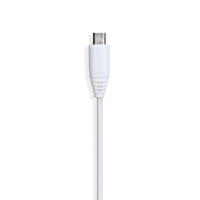 GEAR Laddkabel MicroUSB to USB-A 0.3m Vit Rund Kabel