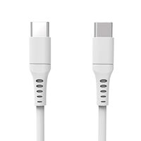 GEAR Laddkabel USB-C till USB-C 2.0 3m Vit Rund Kabel