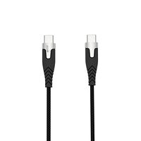 GEAR Laddkabel PRO USB-C till USB-C 2.0 1.5m Svart Kevlarkabel med Metallkopplingar