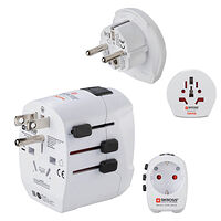Hama World Travel Adapter Pro Light USB 3-pin