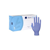 Abena Nitrilhandske puderfri blå L 150/fp