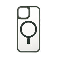 ONSALA Back Bumper Clear Case MagSerie iPhone 15 Clear Case Green Bumper