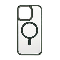 ONSALA Back Bumper Clear Case MagSerie iPhone 15 Pro Max Clear Case Green Bumper