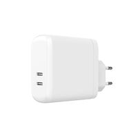 GEAR Charger 220V 2xUSB-C White PD 60W (PD 30W+PD30W)