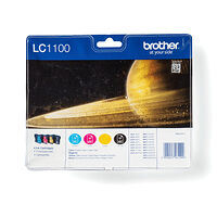 Brother Brother LC1100 Value Pack - 4-pack - svart, gul, cyan, magenta - original - bläckpatron