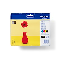 Brother Brother LC121VALBPDR bläckpatroner 4 styck Original Svart, Cyan, Magenta, Gul