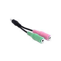 DeLOCK DeLOCK 3.5mm/2 x 3.5mm ljudkabel 0,12 m 3,5mm Multifärg