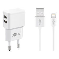 Goobay goobay Dual Apple Lightning charger set strömadapter - USB - 12 Watt