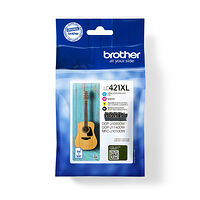 Brother Brother LC421XL Value Pack - 4-pack - XL - svart, gul, cyan, magenta - original - bläckpatron