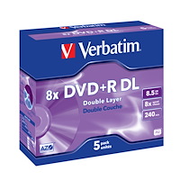 VERBATIM Verbatim - DVD+R DL x 5 - 8.5 GB - lagringsmedier