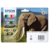 EPSON Epson Elephant Multipack 6-colours 24XL Claria Photo HD Ink