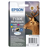 EPSON Epson Stag Flerpack 3 färger T1306 DURABrite Ultra-bläck