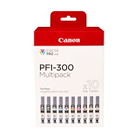 CANON Canon PFI-300 bläckpatroner 10 styck Original Svart, Blå, Cyan, Grå, Magenta, Fotosvart, Fotomagenta, Röd, Gul