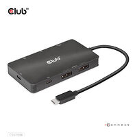 Club 3D Club 3D - dockningsstation - USB-C 3.2 Gen 2 - 2 x DP - 1GbE