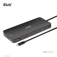 Club 3D Club 3D - dockningsstation - USB-C / Thunderbolt 3 / Thunderbolt 4 - 3 x Thunderbolt 4 - 1GbE