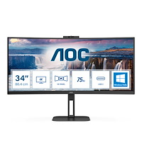AOC AOC V5 CU34V5CW LED display 86,4 cm (34") 3440 x 1440 pixlar Wide Quad HD Svart