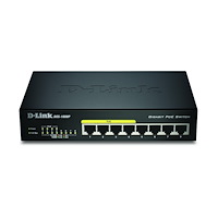 D-Link D-Link DGS-1008P/E nätverksswitchar Ohanterad L2 Strömförsörjning via Ethernet (PoE) stöd Svart