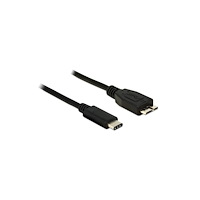 DeLOCK DeLOCK 1m USB 3.1 USB-kablar USB 3.2 Gen 2 (3.1 Gen 2) USB C Micro-USB B Svart