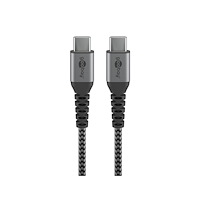 Goobay Goobay 49302 USB-kablar 1 m USB 2.0 USB C Grå, Silver