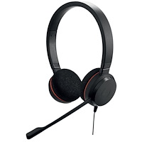 Jabra Jabra Evolve 20 UC Stereo Headset Kabel Huvudband Kontor/callcenter USB Type-A Svart