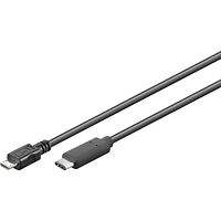 Goobay Goobay 67895 USB-kablar 0,2 m USB 2.0 Micro-USB B USB C Svart