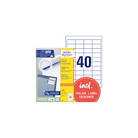 AVERY Etikett AVERY 48,5x25,4mm 4000/fp