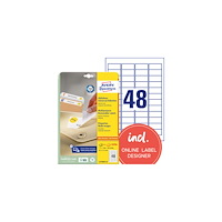 AVERY Etikett AVERY avtagb 45,7x21,2mm 1200/fp