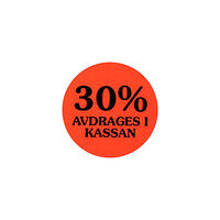 [NORDIC Brands] Etikett 30% avdrages i kassan 2000/RL
