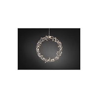 KONSTSMIDE Krans metall 48 varmvit LED 45cm silver