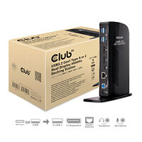 Club 3D Club 3D SenseVision USB 3.0 Dual Display 4K60Hz Docking Station - dockningsstation - USB - DP - 1GbE