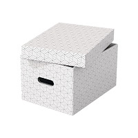ESSELTE Esselte - presentkartong - medelstor - 36 cm x 26.5 cm x 10 cm - vit - paket med 3