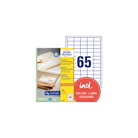 AVERY Etikett AVERY återv. 38x21,2mm 6500/fp