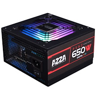 Azza Azza PSAZ-650W(ARGB) strömförsörjningsenheter 20+4 pin ATX ATX Svart