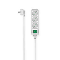 Hama Power Strip 3-way Switch White 1.4m