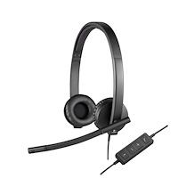 Logitech Logitech H570e Headset Kabel Huvudband Kontor/callcenter USB Type-A Svart
