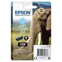 EPSON Epson Elephant Enpack ljus cyan 24 Claria Photo HD-bläck
