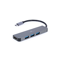 Gembird Gembird A-CM-COMBO2-01 dockningsstationer för bärbara datorer USB 3.2 Gen 1 (3.1 Gen 1) Type-C Grå