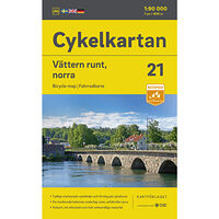 Kartförlaget Cykelkartan Blad 21 Vättern runt, norra delen 2023-2025