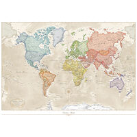 NORSTEDTS Världen Antik Väggkarta Norstedts 1:40 milj i tub : Skala 1:40 milj