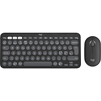 Logitech Logitech Pebble 2 Combo tangentbord Mus inkluderad Trådlös RF + Bluetooth QWERTY Dansk, Finsk, Norsk, Svensk grafit