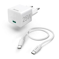 Hama Charger USB-C with USB-C Cable PD 25W 1,5m Cable White