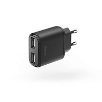 Hama Charger 2xUSB-A 12W Black