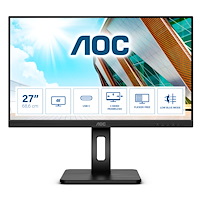 AOC AOC U27P2CA platta pc-skärmar 68,6 cm (27") 3840 x 2160 pixlar 4K Ultra HD LED Svart