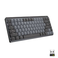Logitech Logitech MX Mini Mechanical tangentbord Trådlös RF + Bluetooth QWERTY Amerikanskt internationellt grafit, Grå