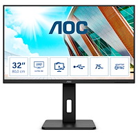 AOC AOC P2 U32P2 platta pc-skärmar 80 cm (31.5") 3840 x 2160 pixlar 4K Ultra HD LED Svart
