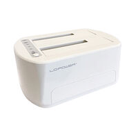 LC Power LC-Power LC-DOCK-U3-VI Dockningsstation för lagringsenhet USB 3.2 Gen 1 (3.1 Gen 1) Type micro-B Vit