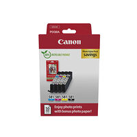 CANON Canon CLI-581 C/M/Y/BK Photo Value Pack - 4-pack - svart, gul, cyan, magenta - original - bläckbehållare / papperspaket