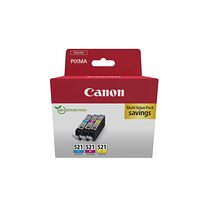 CANON Canon CLI-521 C/M/Y Multi pack - 3-pack - gul, cyan, magenta - original - bläcktank