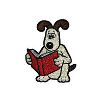 Pawprint Family Gromit Reading Sew On Patch